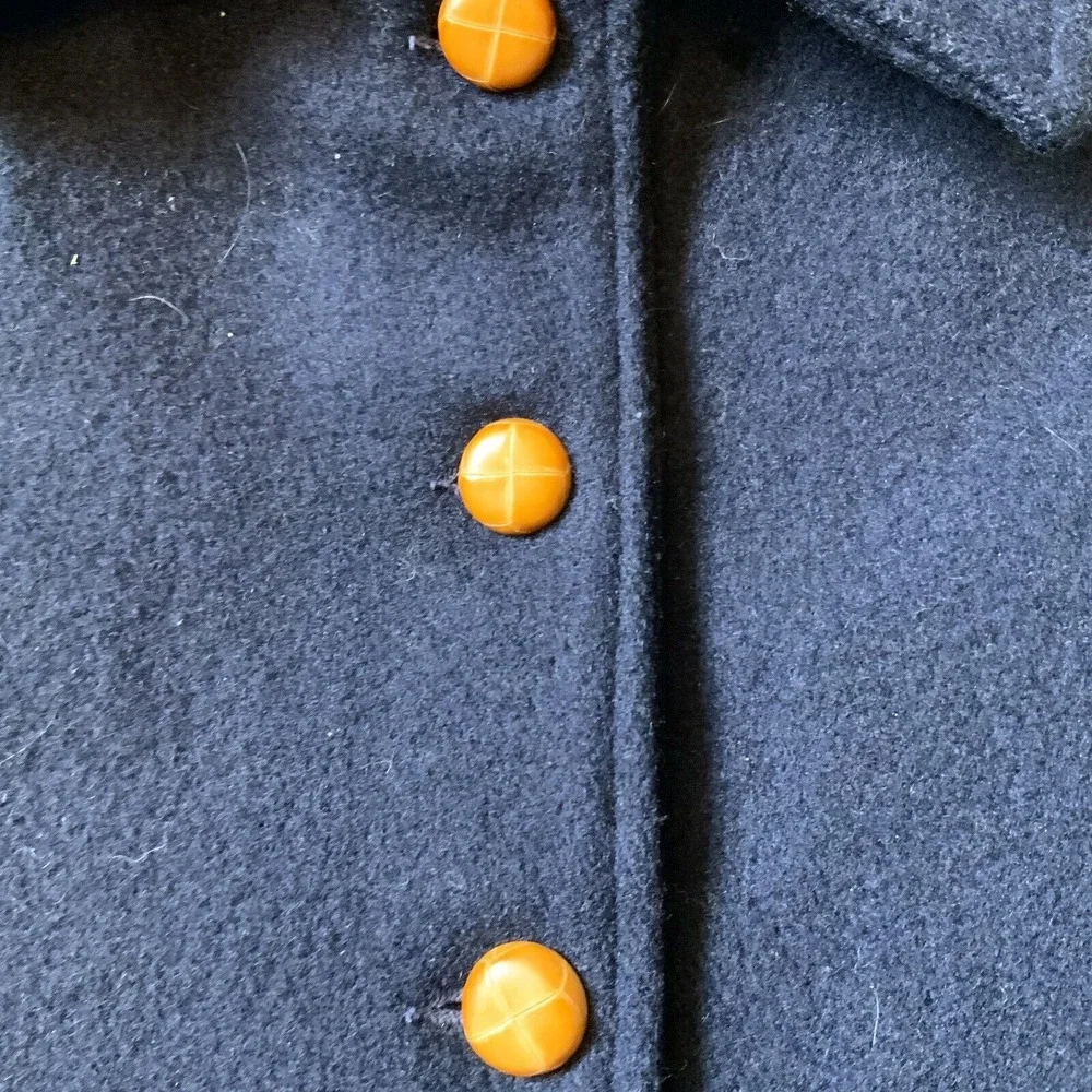 Vintage Navy Pea Coat Wool Sz 5 Toddler Formal‎ Nautical Classic EUC